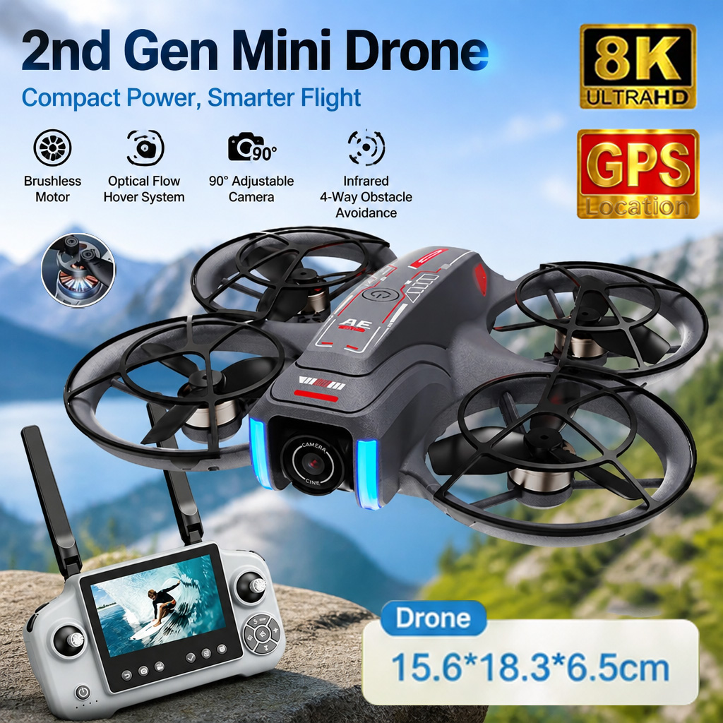 AE21 Mini Drone Toy 8K HD Dual - Drone Gimbal Brushless review and price